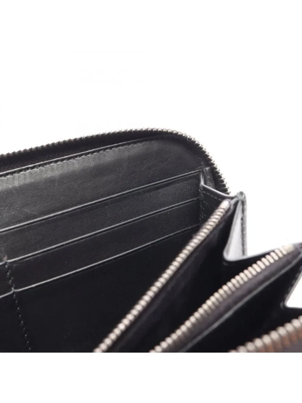 Bottega Veneta Round Wallet Intrecciato Black Leather